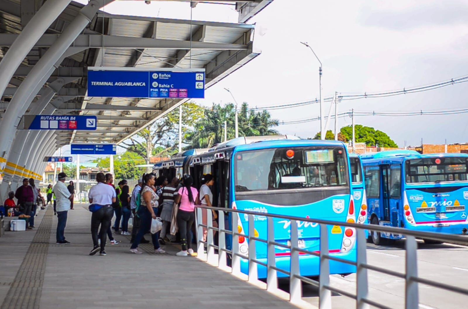 Una usuaria empujó a una guarda de seguridad en la Estación Buitrera del MIO, causándole una caída desde la plataforma y poniendo en riesgo su integridad - crédito ProPacifico