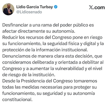 El presidente del Senado afirmó