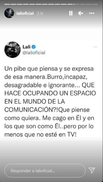 El mensaje de Lali Espósito