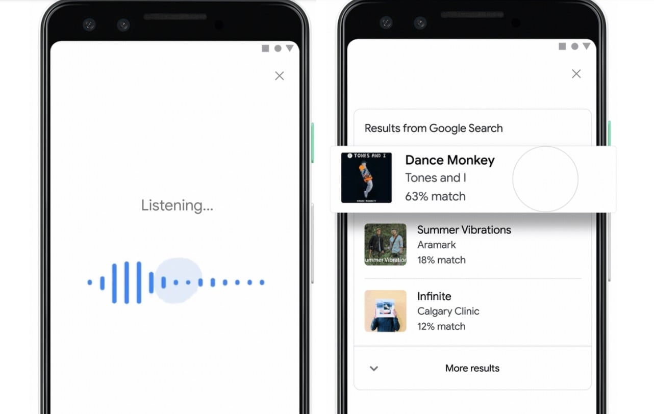 El micrófono del teléfono ayuda a recuperar canciones difíciles de recordar - GOOGLE