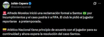 Alfredo Morelos le habría reclamado