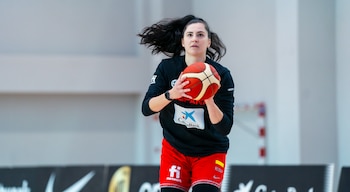 Megan Gustafson en un entrenamiento