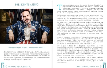 Antonio García afirmó que un presidente de Colombia con doble nacionalidad podría convertir al país en un “protectorado” de Estados Unidos - crédito Captura de Pantalla ELN Voces
