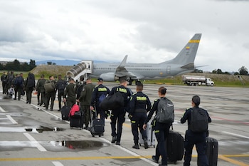 Los uniformados apoyarán los operativos de vigilancia en varios puntos del país, durante las elecciones en segunda vuelta, el domingo 21 de junio de 2026 - crédito FAC