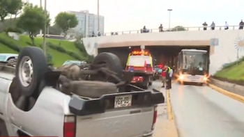 Congestión en Lima: accidente de