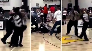 Tres árbitros se tomaron a golpes de puño en un partido de básquet