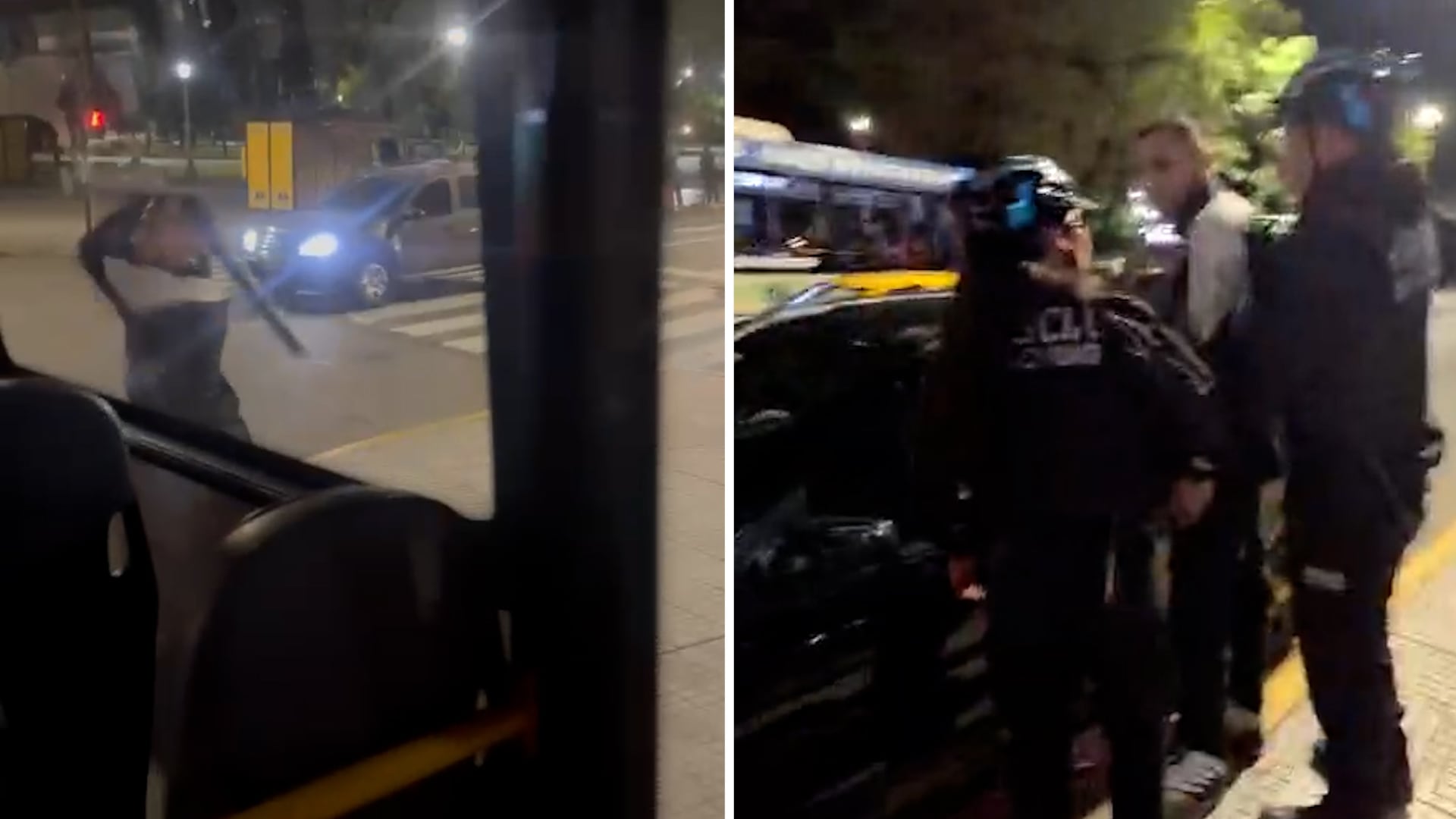 Ataque de furia en Constitución: venezolano destruyó colectivo con fierro