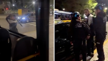 Ataque de furia en Constitución: un venezolano discutió con un colectivero, destruyó la unidad con un fierro y terminó detenido