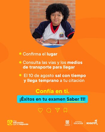 La prueba se realizará el domingo 10 de agosto de 2025 - crédito @Educacionbogota / X