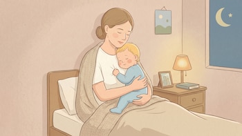 Por qué los bebés necesitan tocar a quien los cuida al dormir