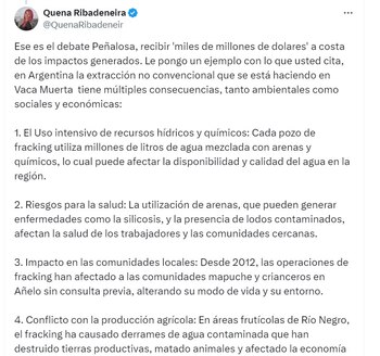 Quena Ribadeneira le responde a Enrique Peñalosa - crédito @QuenaRibadeneir