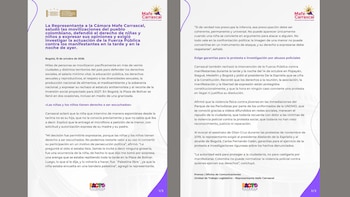 Comunicado completo de Mafe Carrascal - crédito