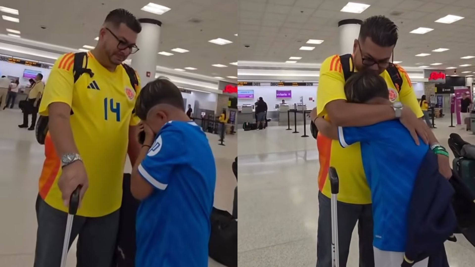 Juan y Sebastián Valencia irán por primera vez a un partido de Copa del Mundo como papá e hijo - crédito @chofie13/Instagram