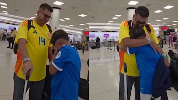 Hinchas de Atlético Nacional fueron por primera vez a un partido de Copa del Mundo como papá e hijo: esta es la historia