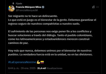La vicepresidenta insistió en la