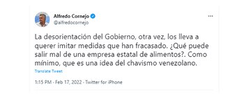 La postura del senador nacional
