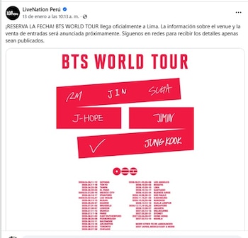 Productora que trae BTS a