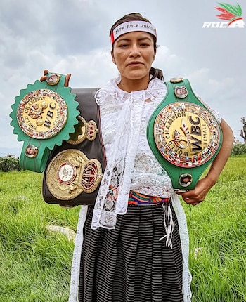 Ibeth “La Roca” Zamora conquistó títulos mundiales en tres divisiones distintas y acumuló un récord de 33 victorias. (Instagram/ @ibethrocazamora)