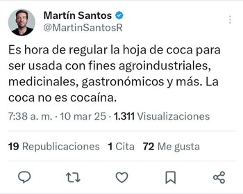 Martín Santos defendió la solicitud