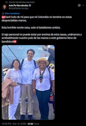 Jota Pe Hernández llamó a