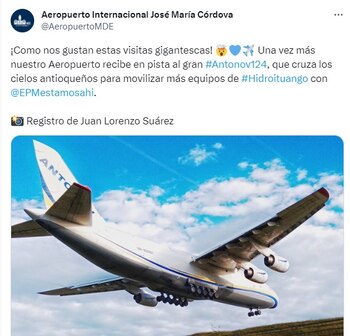 El gigantesco Antonov 124 regresó