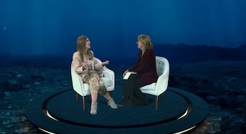 Hoyos conversó con la periodista