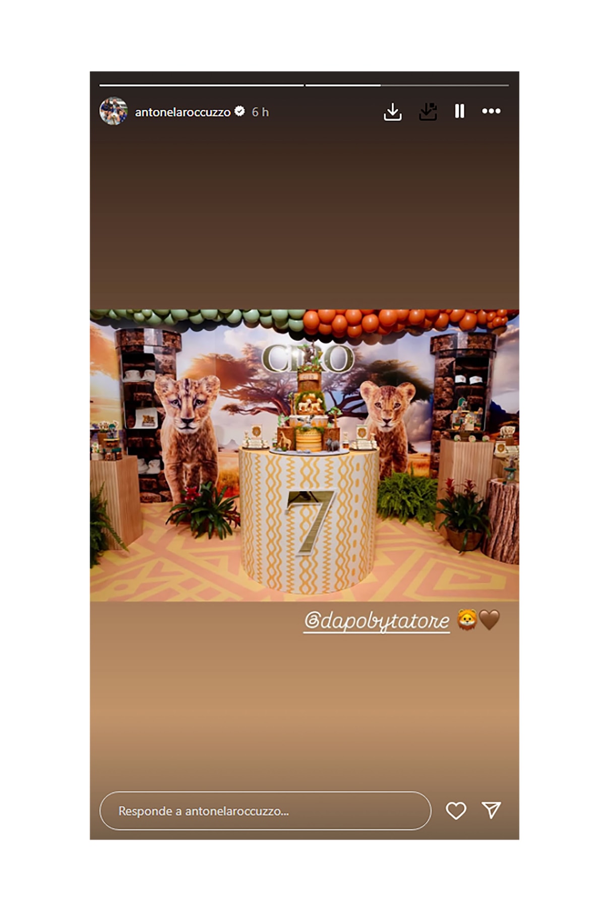 Lion King themed birthday decoration