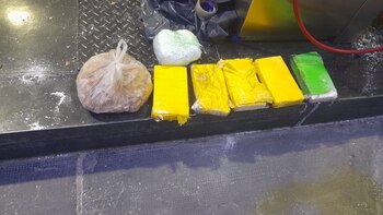 Parte de la cocaína encontrada