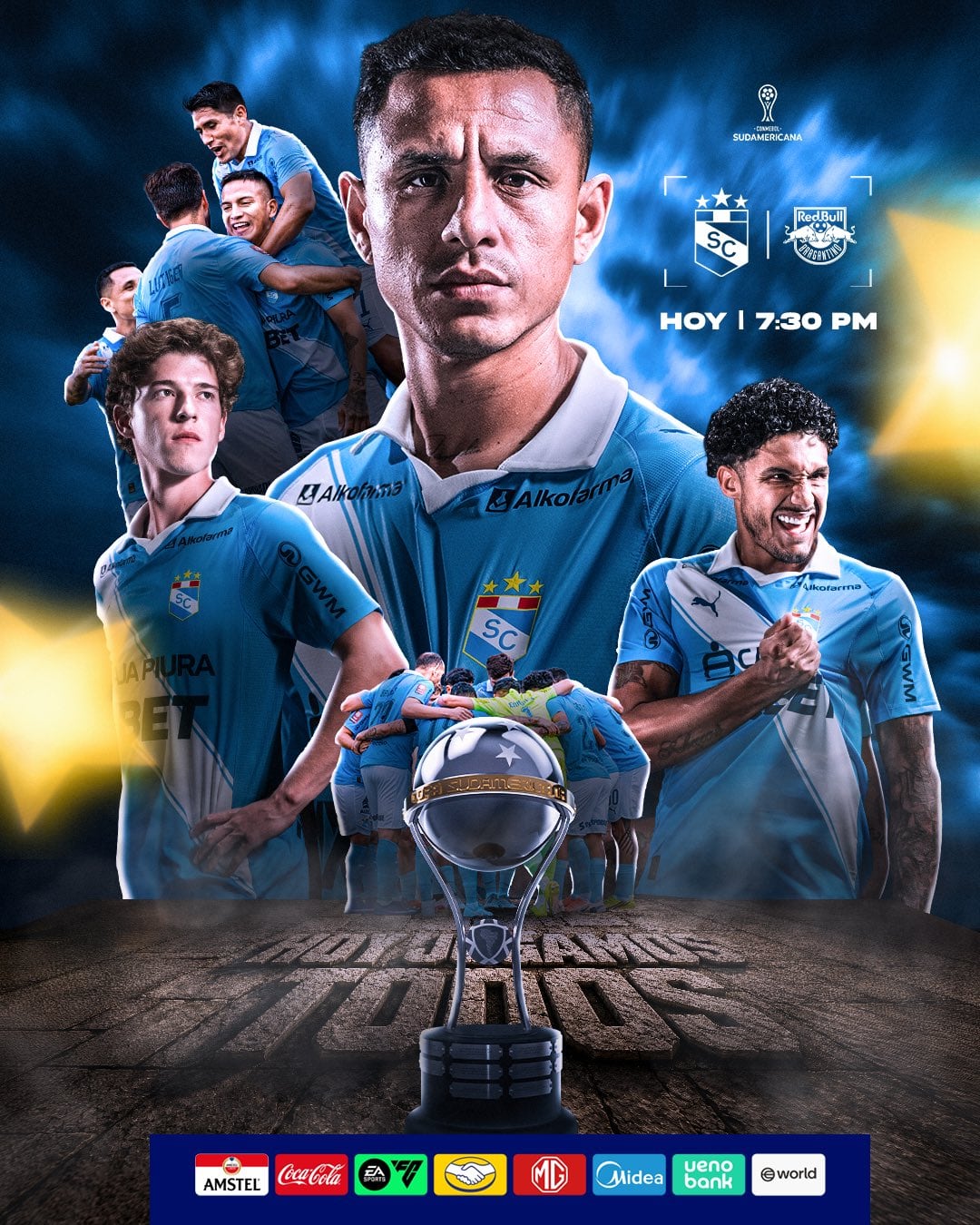 Banner de Sporting Cristal en la previa del choque con Bragantino por Copa Sudamericana 2026 - Crédito: X.