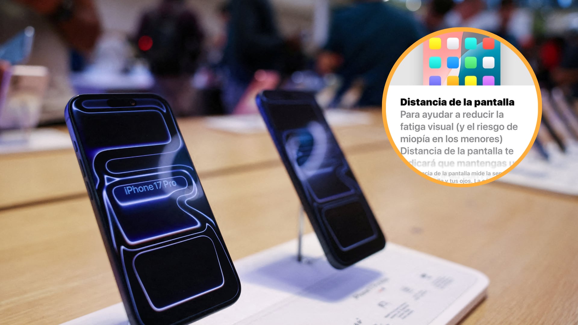 Apple diseñó este mecanismo con un objetivo concreto: evitar que la cercanía excesiva con la pantalla derive en problemas oculares.
(Composición Infobae: REUTERS/Shannon Stapleton / Apple)