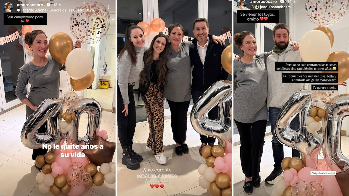 Carolina Amoroso, embarazada de 8 meses, celebró sus 40 años: las fotos en la previa a convertirse en mamá - Infobae