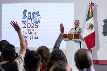 La presidenta Claudia Sheinbaum durante