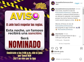 La producción advirtió que uno