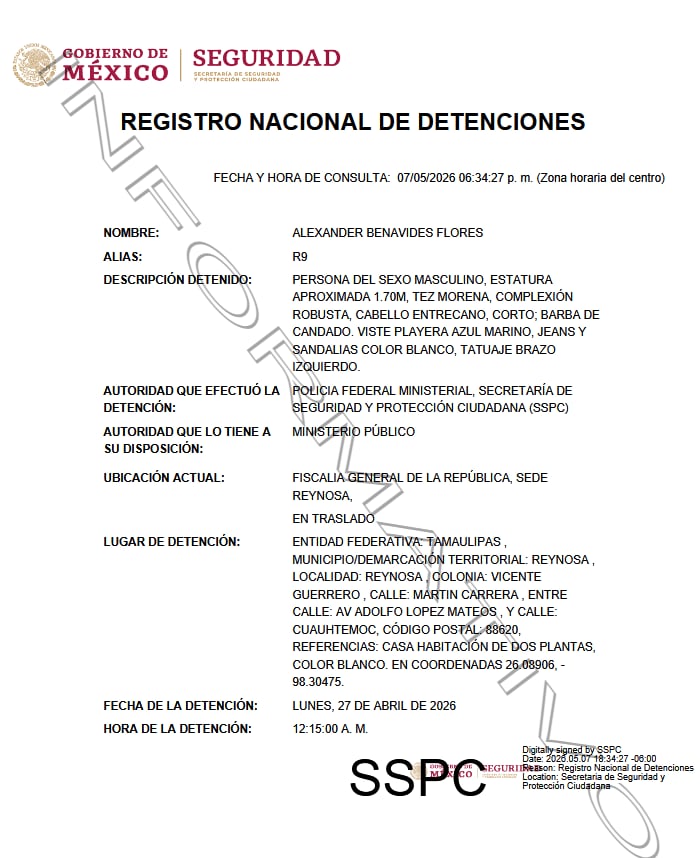 Registro Nacional de Detenciones confirma la identidad del Metro 9. Crédito: RND