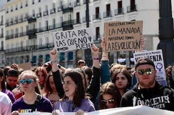 Manifestación contra la sentencia de 'La Manada' en 2021. (Europa Press)