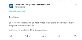 Reestablecieron el servicio del Tren