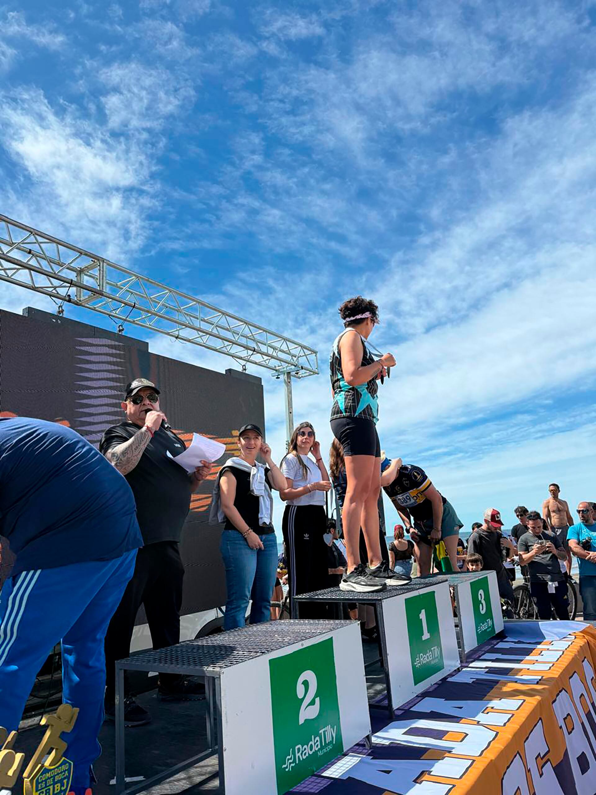 El podio de los ganadores