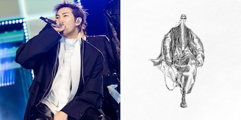 El diseño de RM fusiona la silueta oriental coreana y elementos de armadura tradicional para destacar su imagen poderosa como líder de BTS - (Cortesía de Songzio)