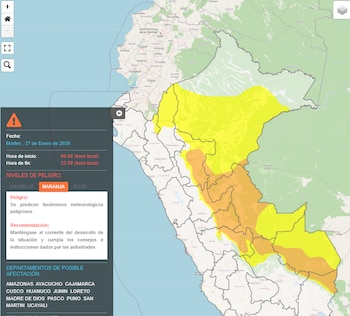 Aviso N°026 NARANJA LLUVIA