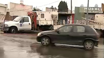 Rotura de caño de agua en Temperley