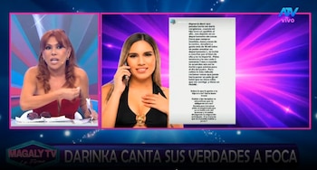 Darinka Ramírez lanza duro mensaje a Jefferson Farfán: “Mi hija tuvo apellido al año”. Captura: Magaly TV La Firme.