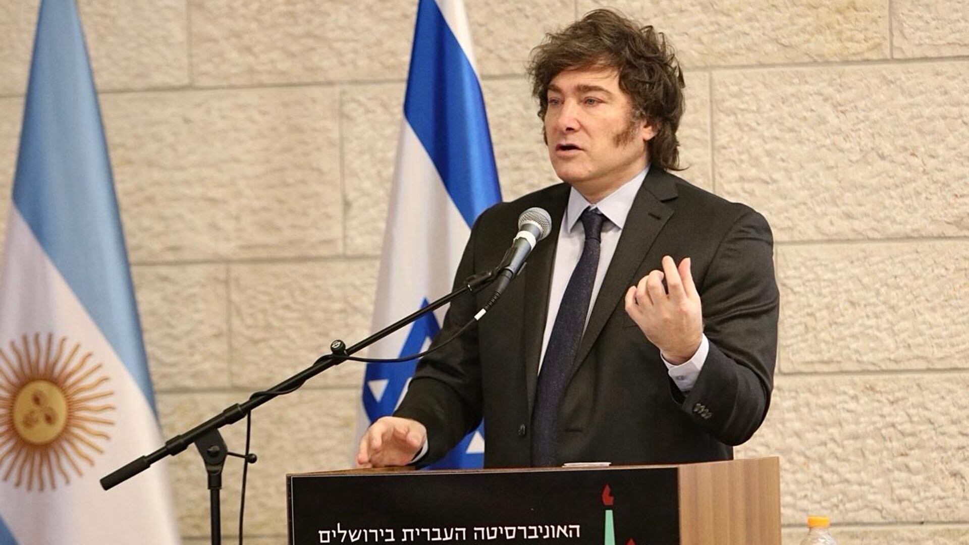 Javier Milei volvió el domingo a la Argentina después de un viaje por Europa e Israel (Presidencia)