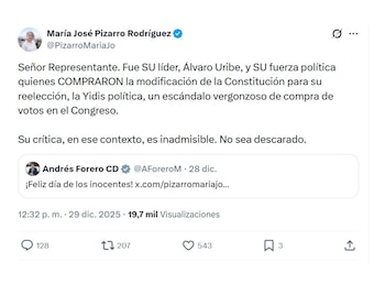 Con este mensaje en X,