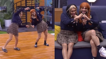 Nicola Porcella y Wendy Guevara