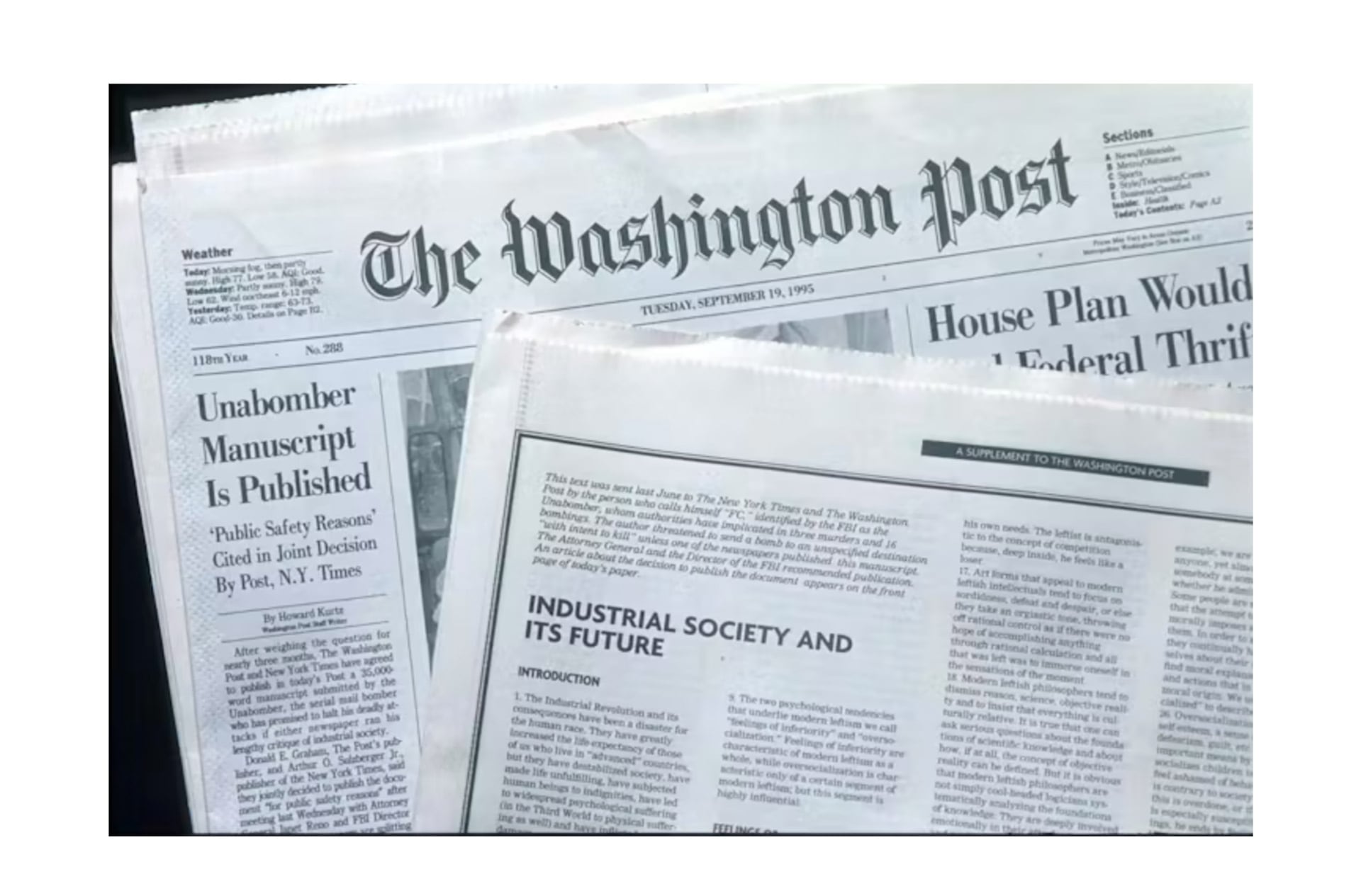 El manifiesto de Unabomber marcó un antes y un después en la percepción del terrorismo doméstico en Estados Unidos