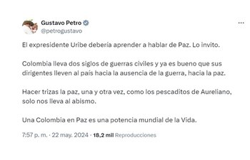 Con esta publicación, el presidente