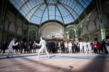 Emmanuel Macron toured Le Grand