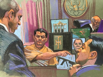 Alexander Ardón durante su testimonio en el juicio a'Tony' Hernandez, 7 de octubre, 2019. (FOTO: Univisión)