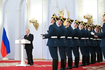 Vladimir Putin durante una ceremonia
