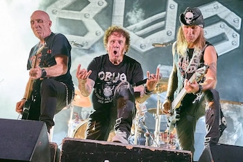 La banda Obús, durante una